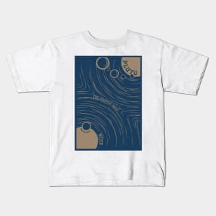 Pluto,Eris & the Kuiper Belt - Art Nouveau Space Travel Poster Kids T-Shirt